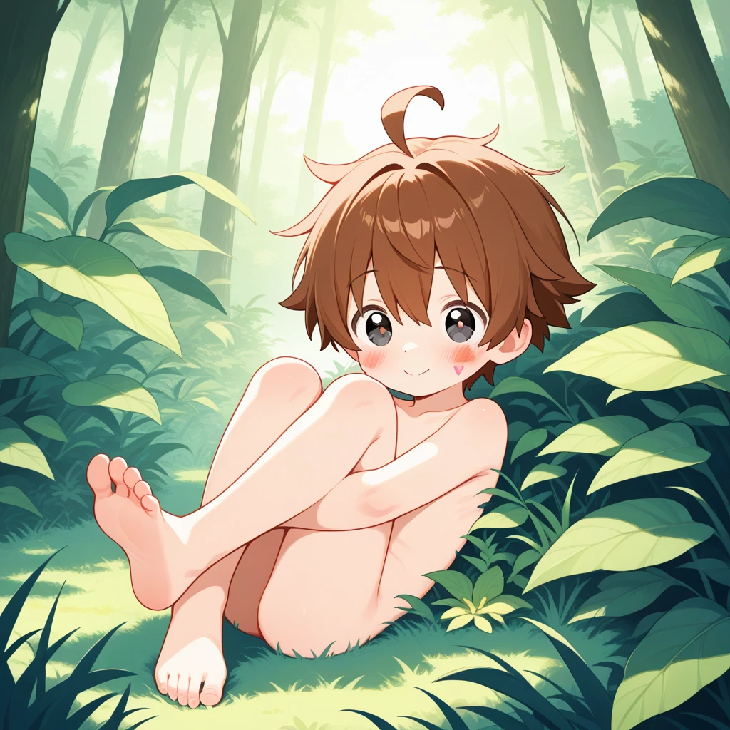 White skin　Thighs　Spread your legs　Alley　Sitting　Barefoot　dirty shirt　naked　Buttを向けている　Woman leopard pose　Anal　Butt　back