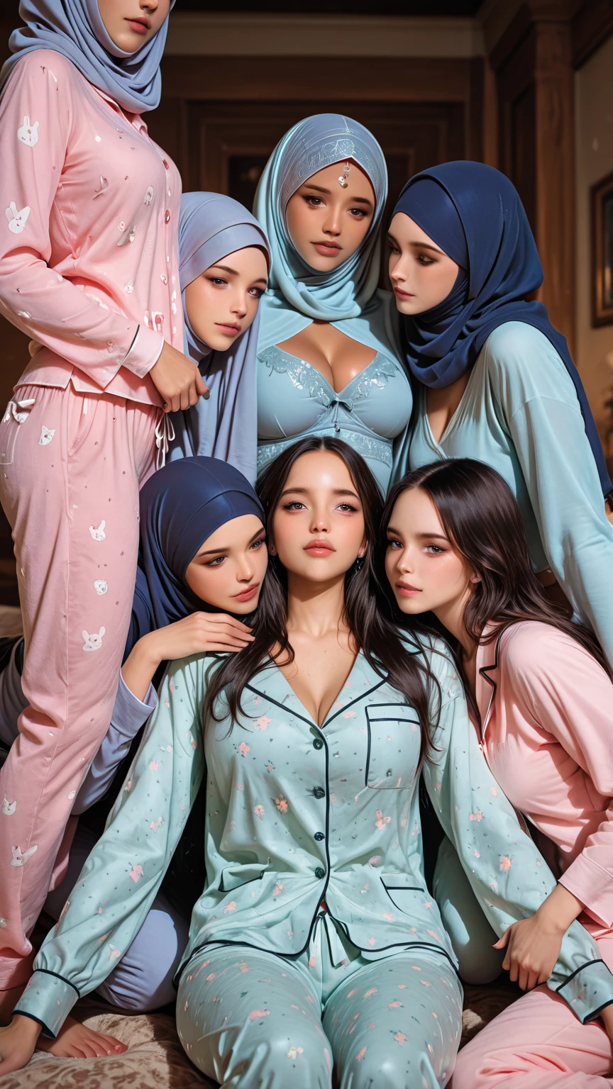 (((Two:2 girls nake and ))) ((PASTEL LACE)), ((sexy)), (()). Brown, Flat Chest, (((Wearing ))) Sitting Sexy Bikinis female，45 yers old，Married woman，Long legs, slim waist， photo exposure， solo，（Background with：at a forest，the rainforest，in summer） She has long white hair，Redlip，Stand deep in the forest，seen from the front， hair straight，long, floated hair， sky with many clouds，（（（tmasterpiece），（Very detailed CG unified 8k wallpaper），Best quality，Movie Lighting，detailed back ground，Beautiful right eye pupil，（very delicate beautiful），（Beautiful and detailed eyes description），ultra - detailed，tmasterpiece，）），facing at the camera，A high resolution，ultra - detailed），，a little bit chubby，overmany， Camel toes，captain america（dressed in：On the cheongsam， Captain America) 3DMM, ((Masterpiece, best quality, photography, detailed skin, realistic, photo-realistic, 8k, highly detailed, full length frame, High detail RAW color art, diffused soft lighting, shallow depth of field, sharp focus, hyperrealism, cinematic lighting, hijab, a woman in a beautifully makeup, smokey eyeshadow, beautiful big eyes, long eye lashes, wearing (aqua satin hijab), loosely tide hijab style, ((Taupe satin shirt)), satin long waist skirt, reading, sitting under tree, garden, The whole body consists of a young girl with hijab Kimono, Eye makeup, Cat ears, Soft lighting, groups, Wear shabby clothes, Dirty, Tattered futuristic military uniform, Cat's paw badge, Pose, spot color, rendering by octane, Ultra-realistic intricate details, big breasts, big breasts, big breasts, two MAPAY women in  posing for a picture in a room, oppai, posing together in , MIRA FILZAH and IMAN TAYORE, red , all red, oppai proportions, sexy :8k, 4 k, big breasts!, bottom angle, big breasts!!, Malay beauties, biomechanical oppai, fujita goro and jones, thicc, wearing hijab, hijab star, hijab gorgeous, hijab super model, 