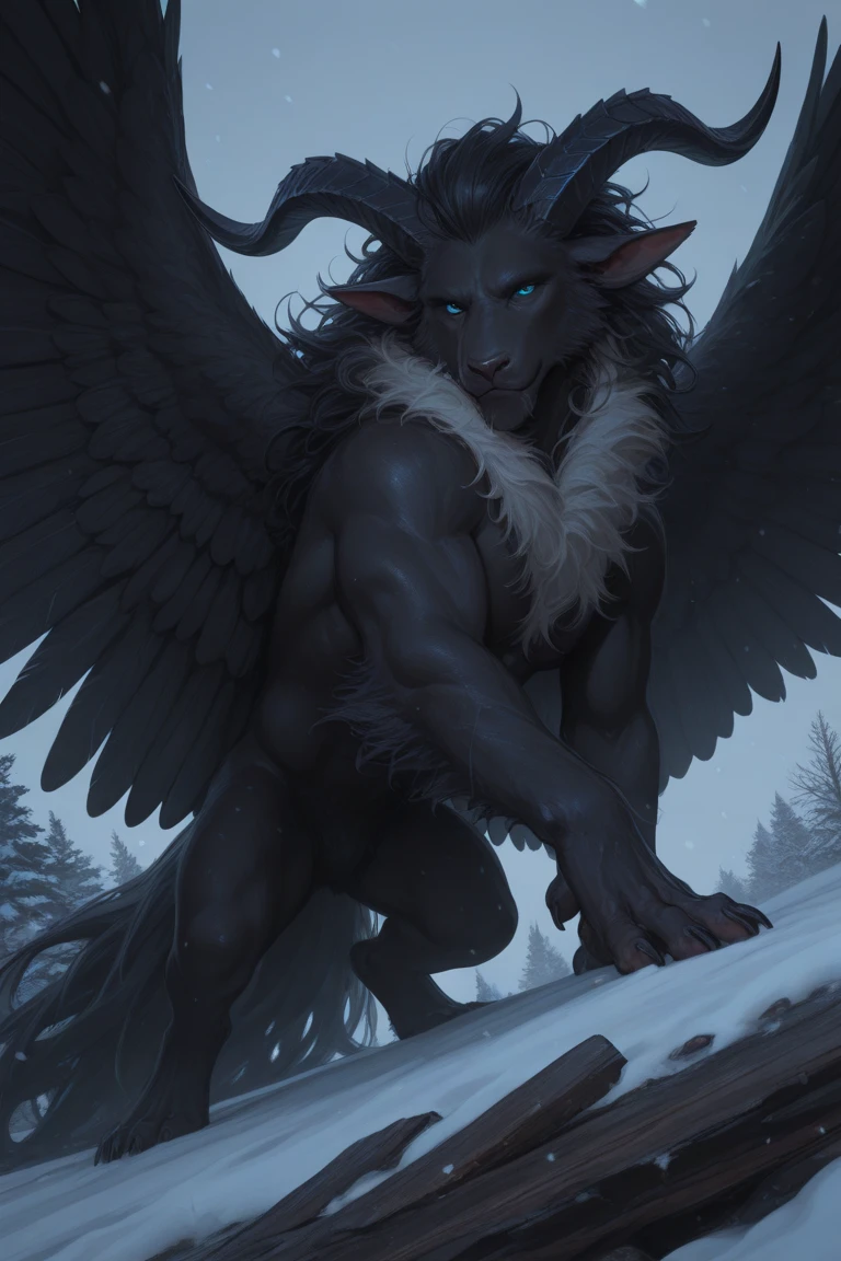 ultra-detailed, masterpiece, masterwork, high quality, best quality, hdr, (nature, top of the tree), , male, solo, avian, (()), (white little body crow), (long silver hair, beak, closed eyes sleeping), horn, dragon ears, lying, dynamic angle, (, perfect ), Hands and wings in one piece,