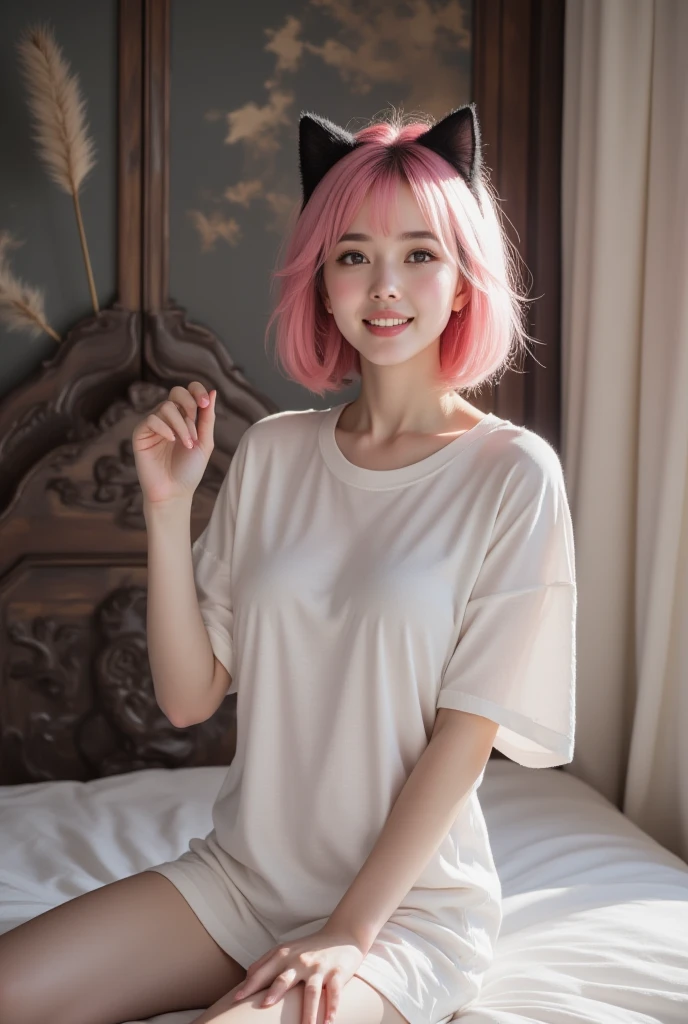 ((masterpiece, high quality, best quality)),Beautiful girl college student,,UHD, retina, masterpiece, ccurate, anatomically correct, textured skin, super detail, high details, high quality, award winning, best quality, highres, HD, 4K,(aesthetic:1.2,professional illustrasion:1.1,ultra detail:1.3,perfect lighting),extremely detailed,highest detailed,incredibly absurdres,highres,ultra detailed,intricate:1.6, cute pos,short shirt,pink hair