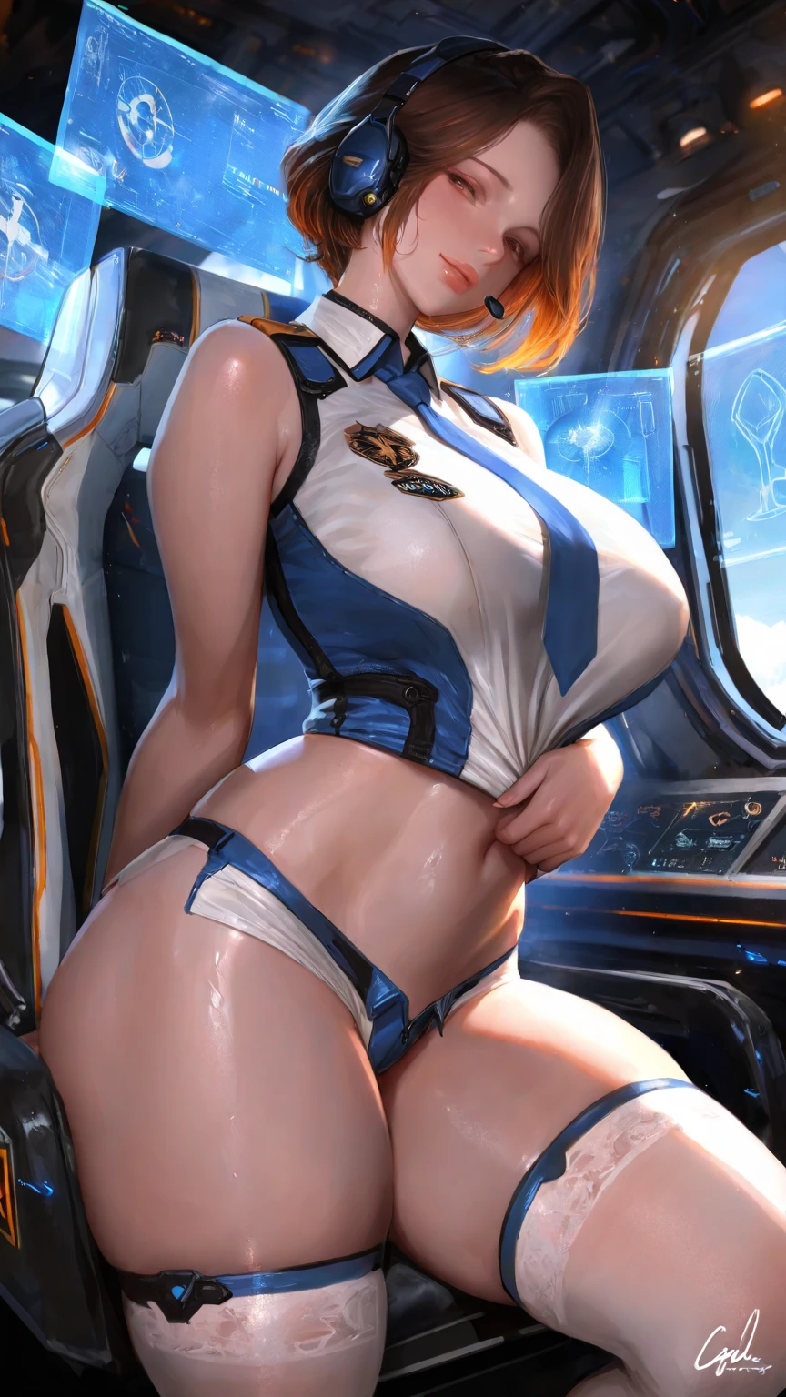 (masterpiece、Highest quality、Very detailed、4K)、One Woman、Super short skirt、、Idol,, small breasts, (detail erectile ) ,((white )), (()), (), , (( )),