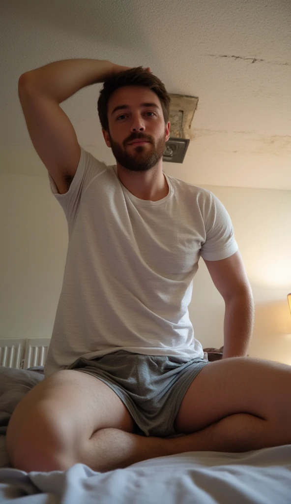 skater daddy dilf wearing relaxing in his art studio, best quality, detailed, handsome dilf, scruffy, hairy arms and legs, skater dilf, relaxing, ?????, daddy, very hairy, thick beard, thick flaccid ?????, bald, calves, ?????, daddy, very hairy, white male, proportionate body, full body, dirty socks, wrist watch, white socks, full body tattoos, ????, dark hair, white socks, grey clothes, apartment loft, full body, afternoon, full body, laying on office chair, man spread, ????, dark features, ????, thigh tattoos, leg tattoos, medium dark clothes, muscle, athletic skater bro, 40yo, grey hair, dark hair color, better hands, excessive ???, artistic daddy, piercings, baseball cap