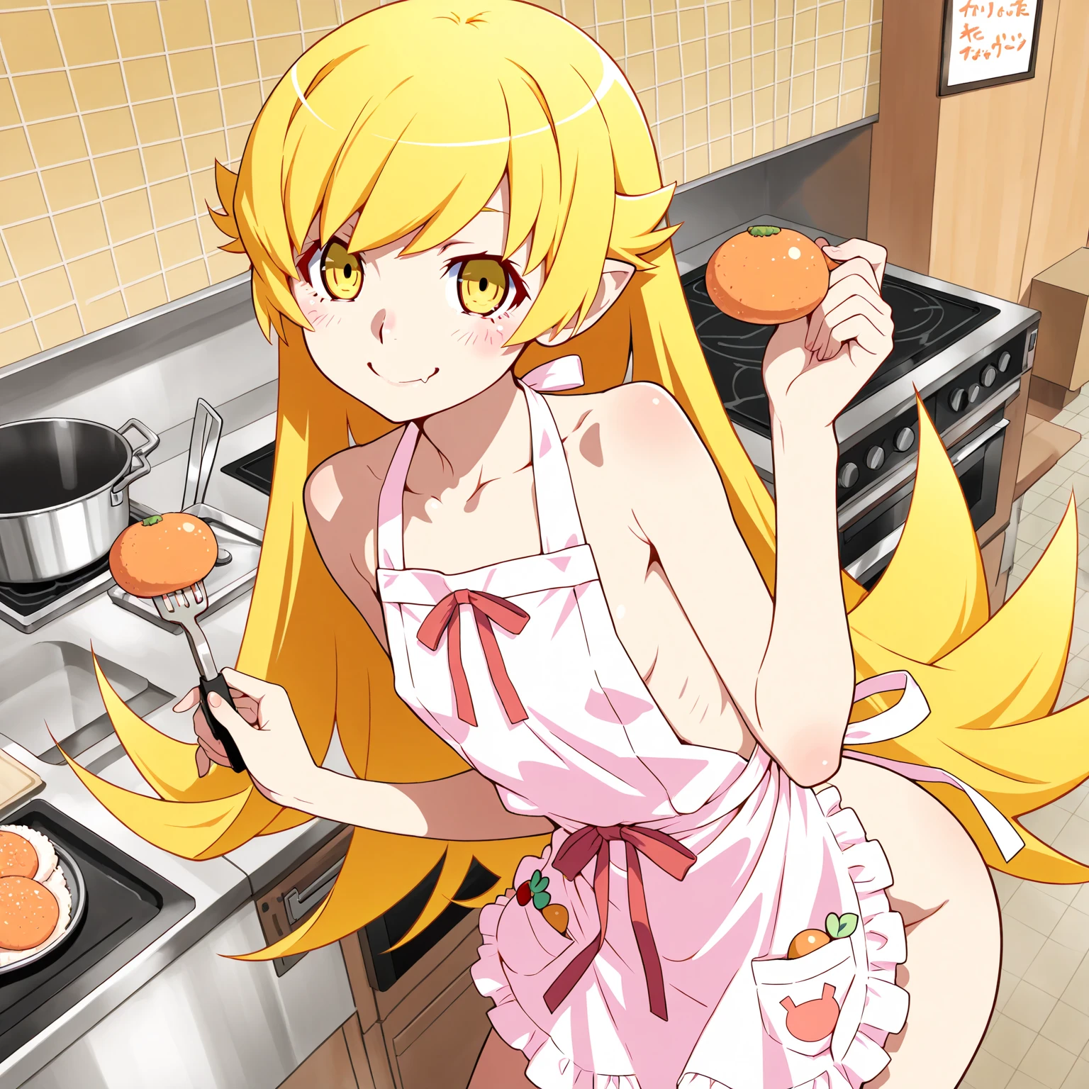 (Best Quality, Masterpiece),???? mommy, Front cover of a women's cooking magazine, , ?????, ??????, ???, ????, 1girl, 30 years old, stunning, cute, heartwarming smile, hourglass figure, super mini ??????, pinny apron, beautiful food, text, diagrams, advertisements, magazine title, pink microbikini, twin_drills, twintails, long hair, cat ears, yellow cat ea, red eyes, Himeko, ???? shoulders, sleeveless, tail, hair bow, pink stockings, pink lingerie and stockings,