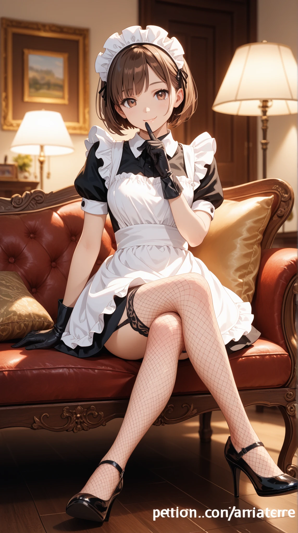 the maid outfit,black pantyhoses