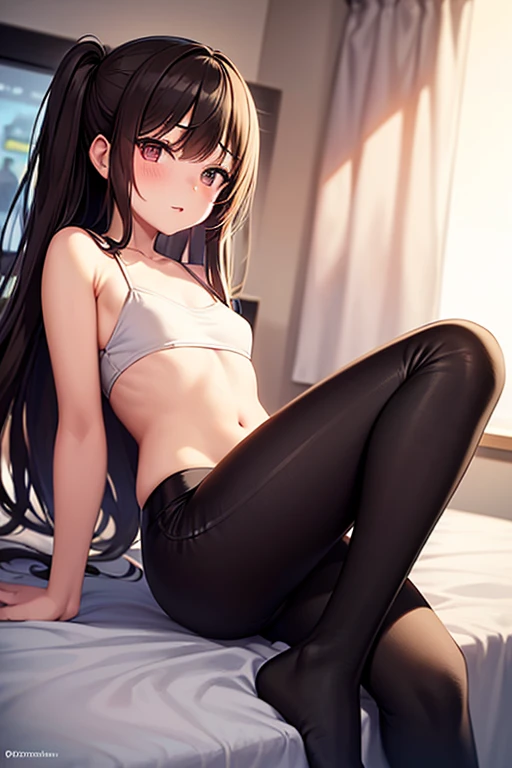 score_9, score_8_up, source_anime, highly detailed, femboy, otoko no ko, BREAK,a boy, male, portrait, full body,thighhighs,black bikini,large thighs,blushing,haku naruto,masterpiece,bulge,flat chest,sitting on bed,bedroom setting,,big thighs,long hair,hourglass shape