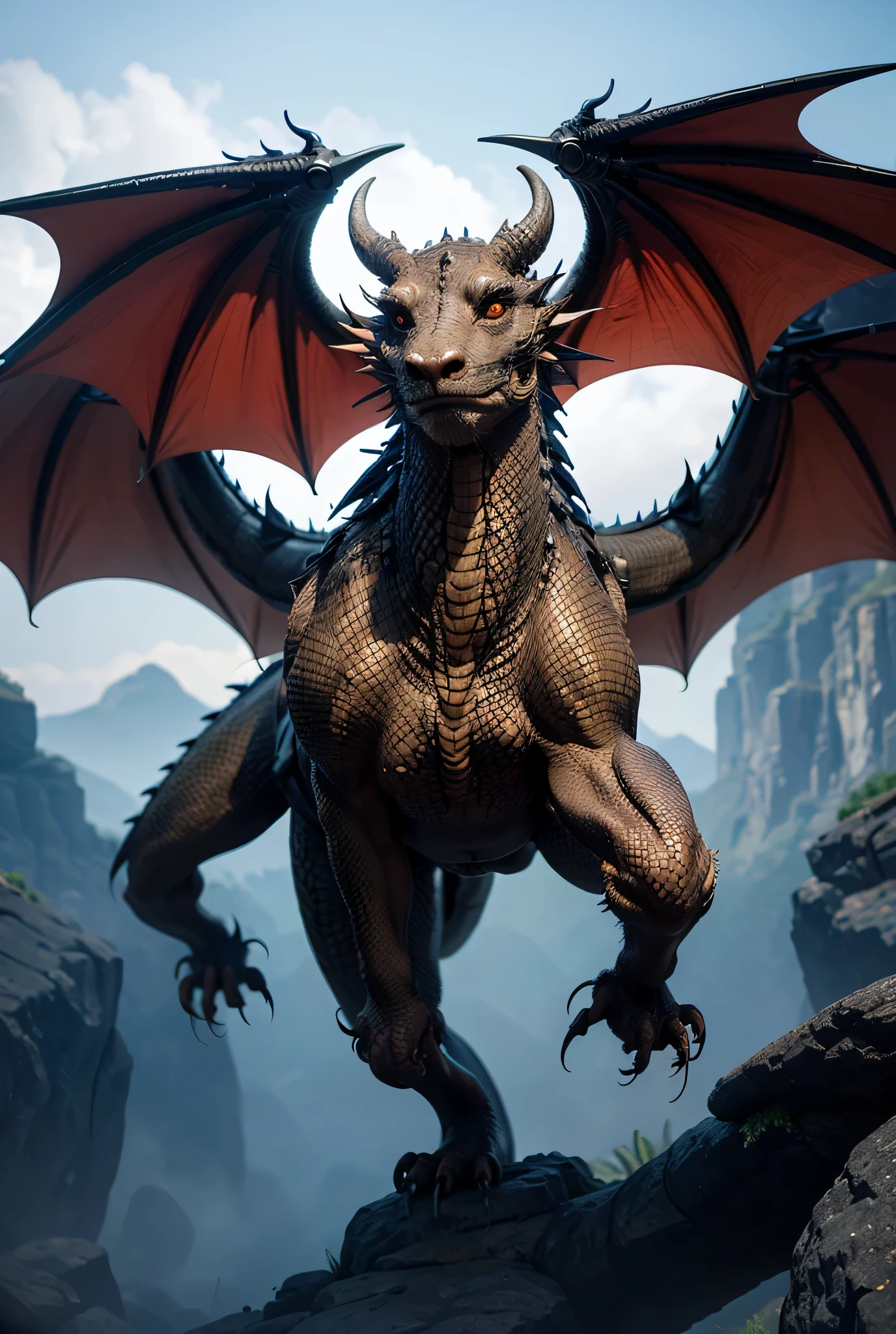 (by taran fiddler:1.4), masterpiece, detailed Bonifasko lighting, [crepuscular ray], best details, real life, depth of field, (bright lighting:1.4), detailed background, , solo female, (anthro), (anthro dragon:1.4), 🐲, monster,  girl woman, femme, , hairy  , with bushy pubic hair and armpit hair,  armpits, covered in fur, snarling, growling, attitude, (:1.2), clear details, (monster girl:1.2), powerful, pleasure, , self-pleasure, sticky , ( close up:1.2), (stinky, smelly, sweaty:1.2), perfect hands, mountain