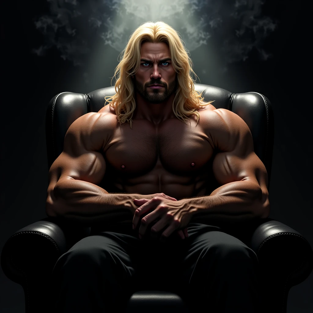 masterpiece, best quality, 80 years old man, beard, long blond hair, with toned body, six pack abs, wearing only ?????????, tied up sitting on a chair, hands tied on the chair, ankles tied to the chair, an injured boy, tied up sitting on a chair in a basement, scared look, frightened face, looking to the viewer, injured body, scratches all over the body, angry face