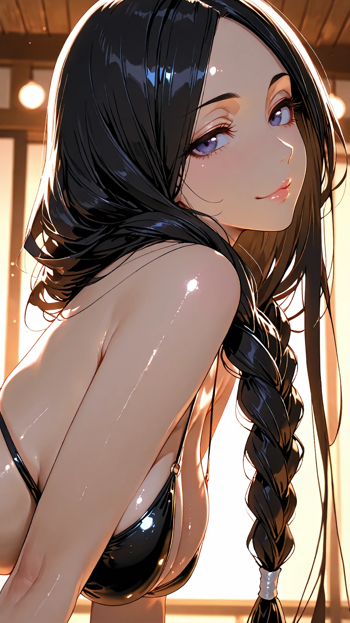 Absurd, Super detailedな,(In 8K:1.3),Masseter muscle area,(masterpiece:1.2)、(Highest quality)、4K、Super detailed、(Movement Structure:1.4)、(Shining Lights、Atmosphere lighting), High resolution, Best Quality、(One girl:1.4),Super detailedな,Bright colors、Treebreak Production Art、(Warm color light source:1.2),High-level image quality、Fine image quality、Intricate details,Volumetric Lighting,Realism BREAK、Profile、 Idol face、15 years old、Very beautiful face and eyes, Beautiful images、natural make up、big eyes、 (Baby Face:1.5)、(Big Tits)、(glossy skin :1.5)、(nice butt:1.4)、Plump thighs、 (back shot:1.4)、 (white background:1.5) 、(black hair、long black ponytail hair:1.2), (Delicate and detailed,Pink、Good, :1.5)、 (shy)