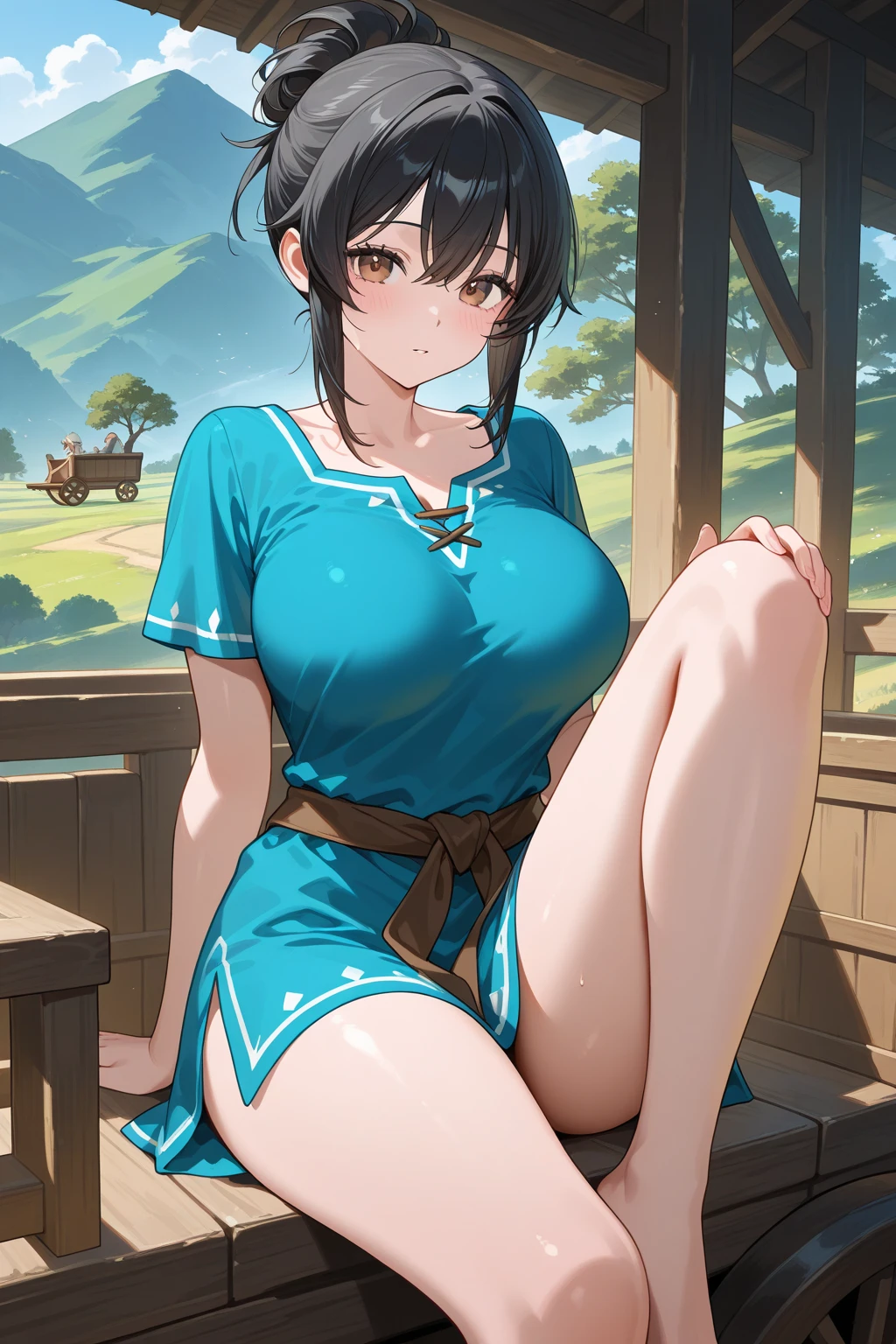 SFW,(masterpiece, highest quality, High resolution, anime screenshot, anime color, 8K, realistic), Nausicaa（風の谷のNausicaa）, perfect ????, ??????, beautiful girl, , alone, brown hair, (looking at the viewer), beautiful ???????, ?????? pose, Beautiful ????, ???????????, ?????????? squirting, (perfect detailed ???????, Beautiful and dense face&eye:1.5, shiny skin, Girl's body)、????? ???????、beautiful female ????????, Overflowing ??????????, I want to see the whole body