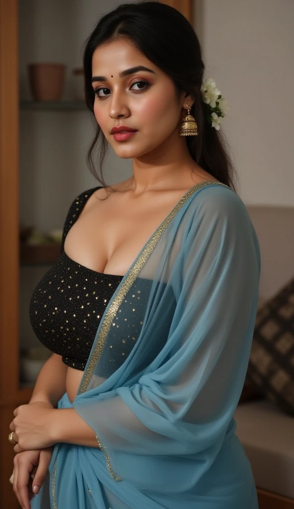 Indian ???? WOMEN WEARING saree , ancient ??? goddess , perfect figure , big ??????? , showing her round belly button , ???? deep navel , curvy waist , thick legs , slutty makeup , dark eyeliner , HOT red lips , long hairs , earrings , shinny ornaments , necklace , 8k resolution , photorealistic , ultra realistic , HD Quality , photography , long shot , full body photograph , cinematic lighting , daylight , Hasselblad photography , ARRI Photography , details , extreme details , little details , ultra sharp photo , perfect picture , fine details , HQ ,
