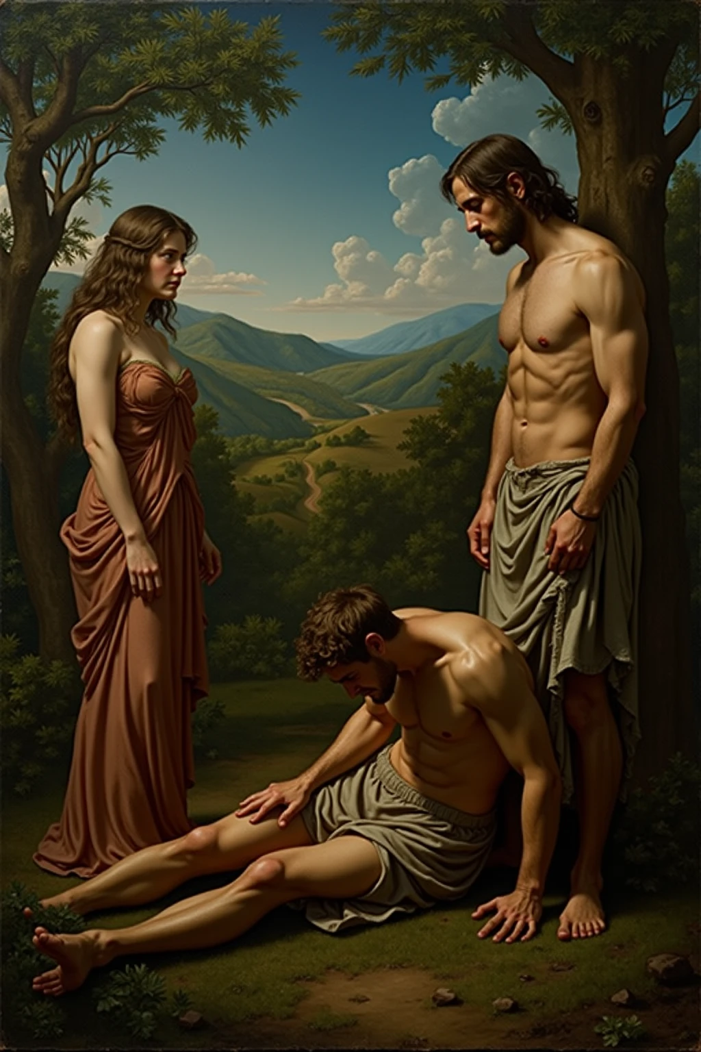 full body, , three females knee greek with cloak, female greek take a bath, painted of rugged zeus and queen hera, god of thunder, female greek god, white hair, masculine, mature, handsome, upper body, muscular, hairy torso, fantasy, intricate, elegant, highly detailed, digital painting, artstation, concept art, smooth, sharp focus, illustration, art by gaston bussiere and alphonse mucha, 
