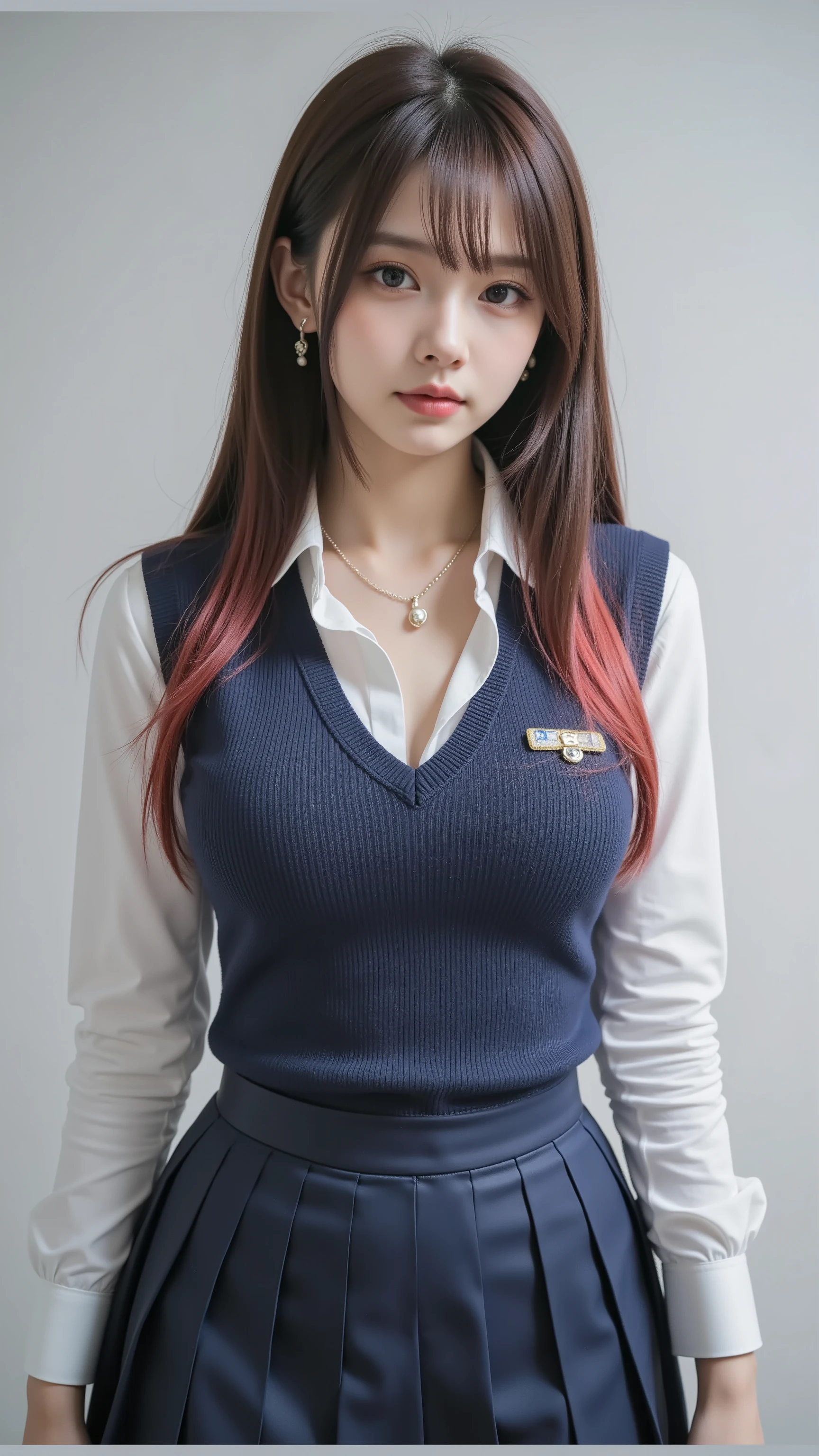 ((Policewoman standing in front of a brick wall)),Highest quality work,Live-action work,Ultra Premium Graphics,8K HD CG Works,High Quality Graphics,High-definition CG works,10x pixels,Ultra-fine detail:1.1,High level of technical detail:1.1 Photorealistic,Natural light:1.5.Lighting Effects(仮想Lighting Effects:1.8)、(Golden White Shorthair)、(Bob Hair)、Thin eyebrows、High nose、Nice red lips、Rose Cheek、Casual makeup face、Cute Face、Perfectly Proportioned Face、Light-toned foundation。Foundation that enhances the clarity of your skin。((American Police:1.5))、((Navy blue jacket with emblem on ))、((Semi- light blue blouse))、((Navy blue tight skirt))。40k、photograph、On the table、Highest quality、Rain Background、((1.A girl with beautiful eyes and light hair、White skin、Mr.A Pose。(Medium ::1.1))、Highest quality、On the table、Ultra-high resolution、(Real::1.4)、RAWphotograph、(Perfect figure)、(slim::1.3)、slimな腹部、完璧なslimな体型、Dynamic Pose、One person、Cold light 12000K、Fine face and skin texture、Detailed、Realな目、Beautiful texture、(Real skin)、charm、Ultra-high resolution、Surreal、Very thin、Long legs、High heels、(smile)、
