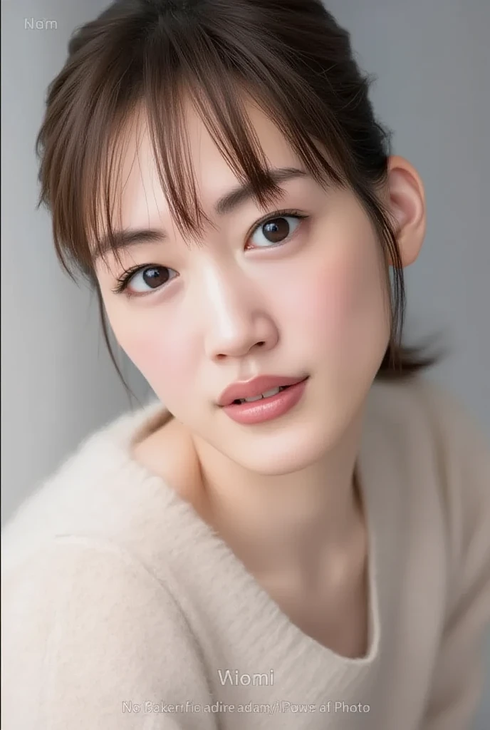 1 Girl,Beautifully detailed face:1.3、(Thigh-up shot:1.8)、((The face is in the center of the frame:1.7))、((Hide your  and  with your hands:1.6))、((The upper thighs fit into the frame:1.7))、(( Girls:1.7))、((Alice  with a huge ribbon hair ornament:1.6))、 ((very small flat :1.7))、(:1.7), ((Facing forward:1.6))、Pink Eyeshadow:1.6、((Looking into the camera:1.3))、Very beautiful Japanese idol portraits, 
(RAW Photos, Highest quality), (Realistic, Realistic:1.4), (masterpiece), 
Very delicate and beautiful, Very detailed, 2k wallpaper, wonderful, finely, Very detailed CG Unity 8K 壁紙, Very detailed, High resolution, Soft Light, 
Beautiful detailed girl, Very detailed目と顔, Beautiful and sophisticated nose, Big beautiful eyes, Cinema Lighting, 
(Simple and solid background:1.3),
(Blonde medium hair:1.5), (Parted bangs), 
Complete , Slender body,Very small , Sensual look