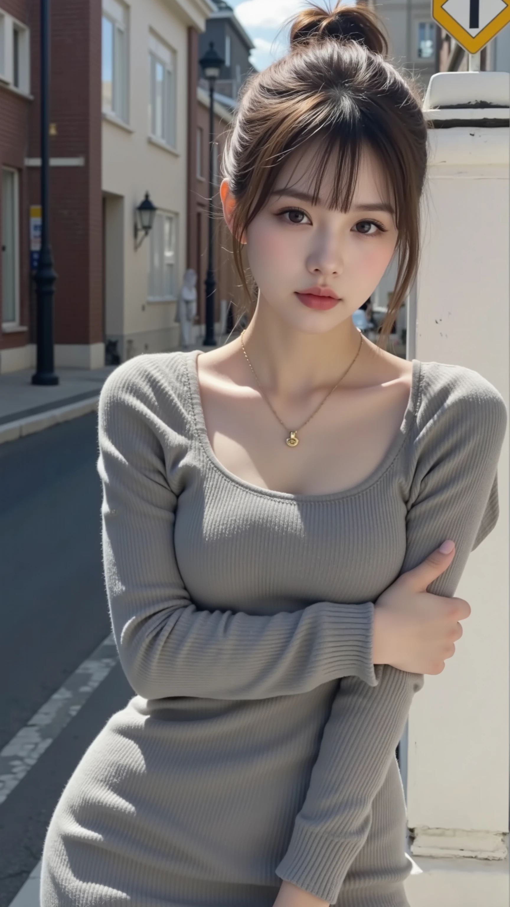 Huge , take a photo with a girl