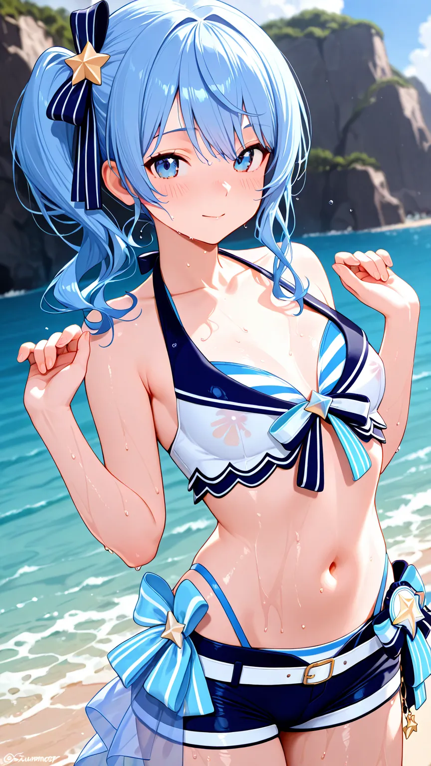夏のビーチ美少女生成
