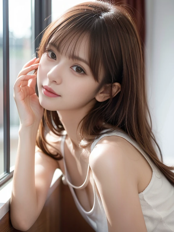 (great masterpiece、top-quality、high-level image quality)、(japanes、Idol actress、Good looks、Mature atmosphere)、(The perfect beautiful girl without complaint)、