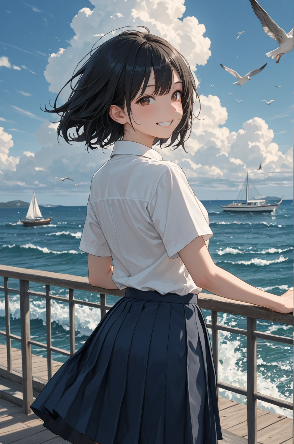 Summer, Makoto Shinkai's concept art, tumblr, magic realism, beautiful anime scenes, beautiful skies. by makoto shinkai, ( ( makoto shinkai ) ), anime background art, anime backgrounds, Makoto Shinkai's style, anime movie backgrounds, galaxy express, no humans. --v6
