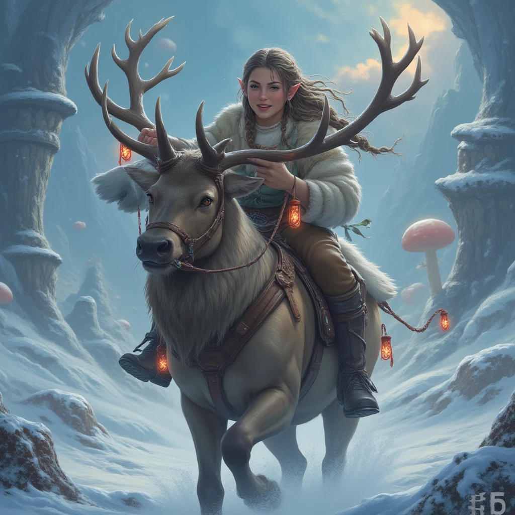 Deer girl, full body 