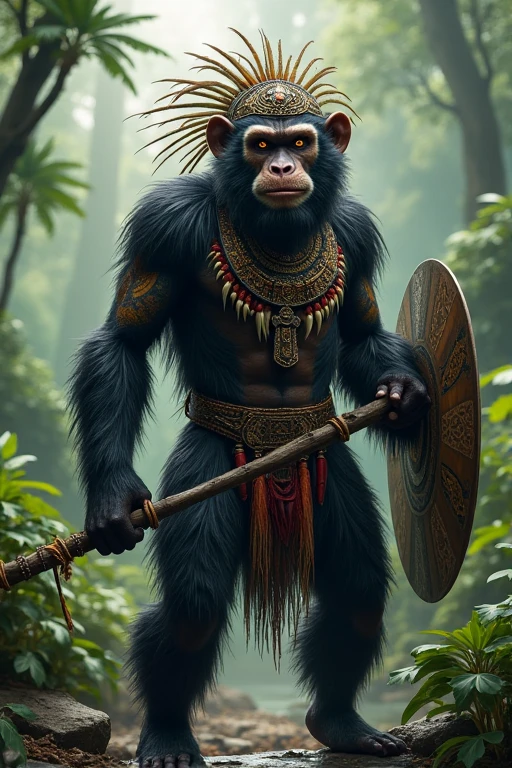 Close-up ：Pig Man mixed blood warrior photo，8K，The Myth and Legend of Sun Wukong，There are scars on the face，Expressions of anger，Chop on the hand。