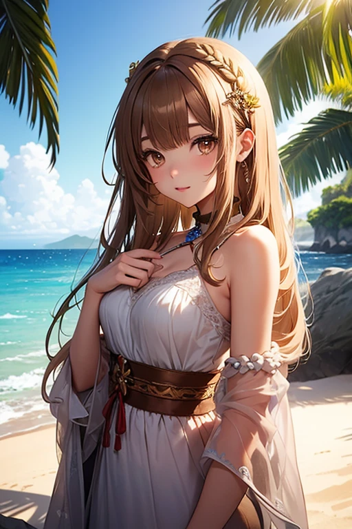 ((Masterpiece)), ((best quality)), (Anime:1.5), (RAW photo:1.2),(High Definition:1.3), (Professional Photography:1.2), (sharp focus), (perfect light),1girl, ((12 years old)), (smug), (Glossy lips), upper body, looking at another, (loose bikini top), O-ring, loose braid, ((loose pants pull up)), choker, pale brown hair, small breast, cute hips, (mist effect:1.3), (on the steps), in colorful Hydrangeas fields, rainyday, Beautiful Horizon Background, (Hydrangeas),