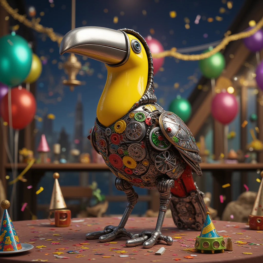 There is no one, Reality Photos, Reality Photos, Realistic photos of duck-like creatures, spikes, multi-colored shiny fur, strange and, Surreal and, the other world, A robotic factory with a shiny assembly plant, intricate details, very sharp, Sophisticated details, Flawless composition, vivid colors, masterpiece, futuristic, metal decoration, shiny red interior, It's empty inside, polished, ray tracing