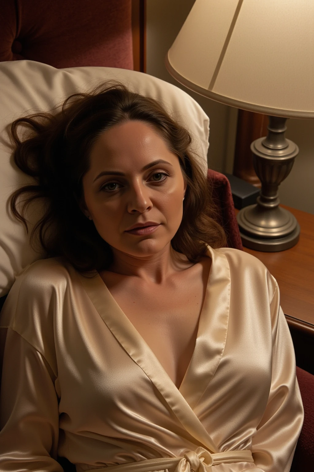 45 years old,(A MILF:1.2), a captivating gaze, green eyes, (A lot of wrinkles on her face:1.4), Old Woman Carla Gugino lookalike, Detailed wrinkles (8K, High resolution, ultra-quality, An ultra-high picture quality, Ultrarealistic, Best Quality:1.2) (large D-cup ??????:1.1), (Old Woman in Colombia), eyes visible through hair, with salt-and-pepper hair bobbed hair, Proper eye position, Cinematic Light, Soft light, lower back, day time, detailed color graded background, Convoluted, highly detailed, 8K, Overall silhouette, elegantly posing in a terrace by night, Looking straight at the camera