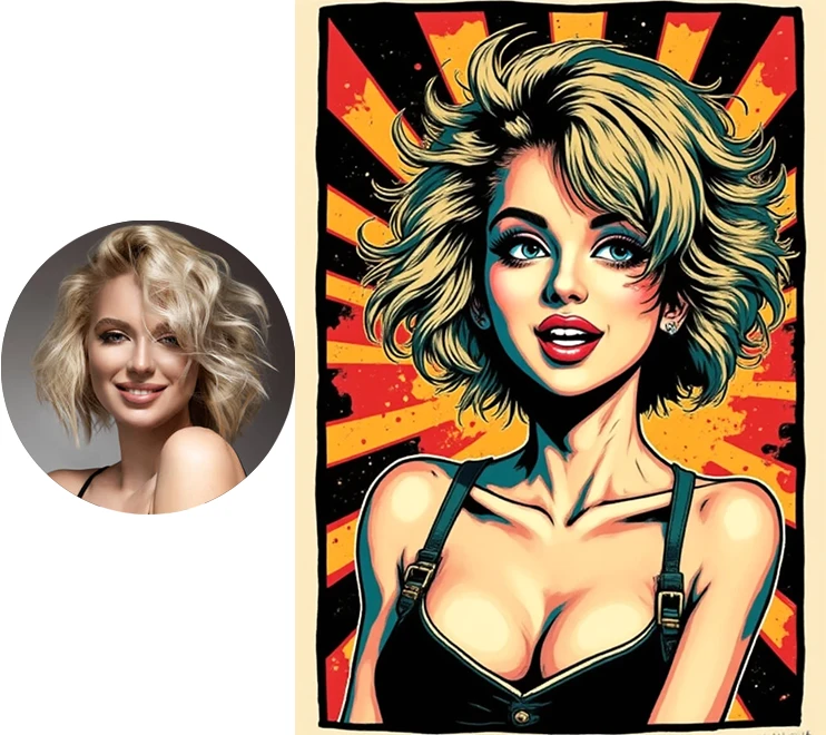 Pop art avatar，Upload a picture and get a pop art avatar picture。
<br> Upload images， Get a pop art avatar