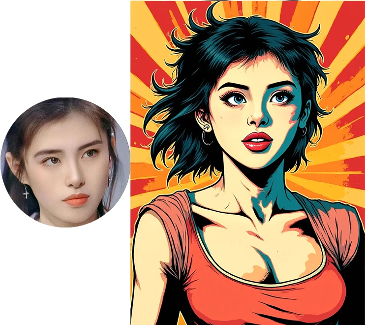 Pop art avatar，Upload a picture and get a pop art avatar picture。
<br> Upload images， Get a pop art avatar