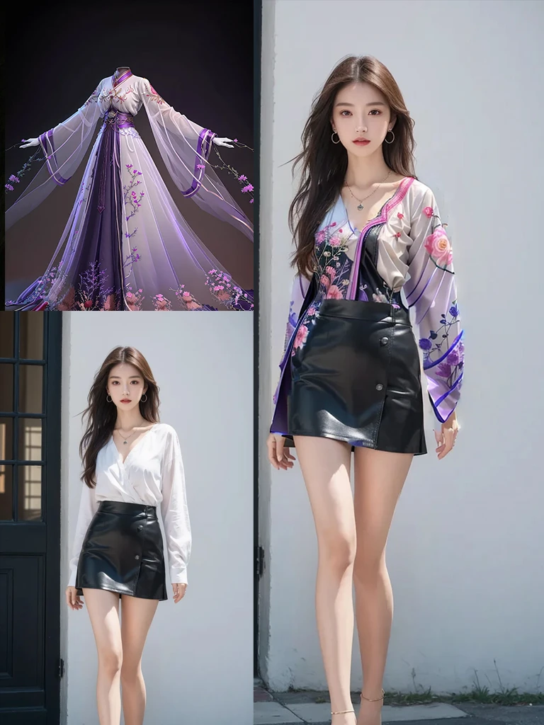  Upload clothing images （ Try to use only clothing， to improve the effect ），One-click dress replacement 