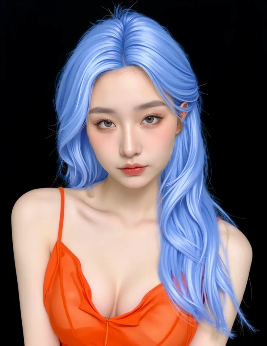 Envie a foto e transforme-se em cabelo azul!