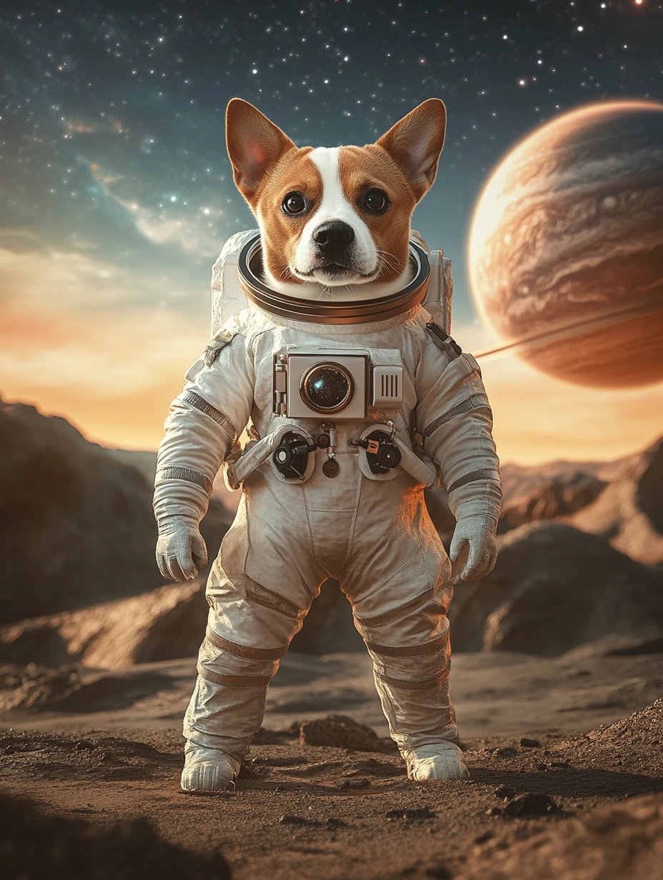 Upload a pet avatar to generate a space photo of the pet. Come and give it a try