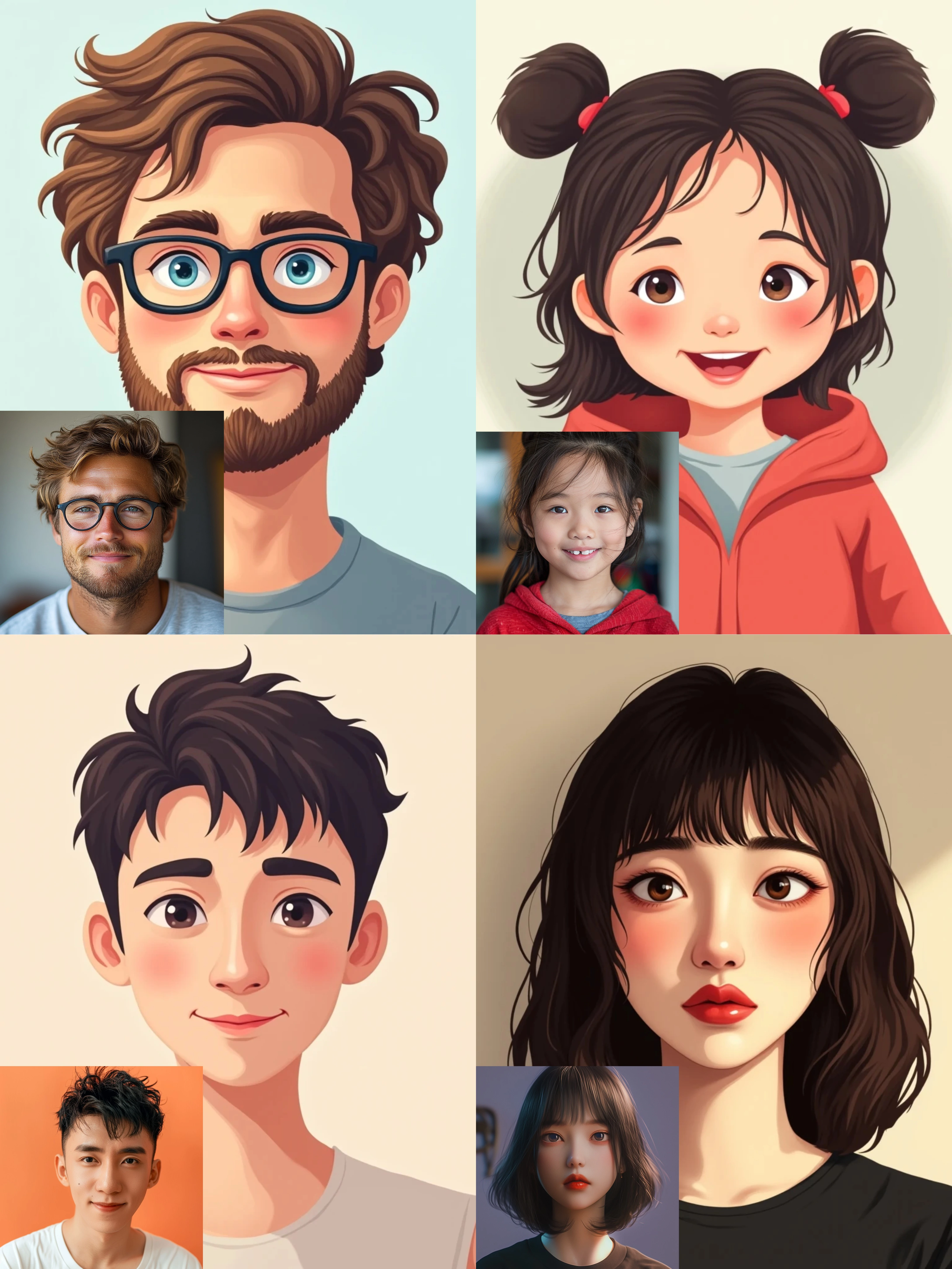 Are you still searching around for the right avatar？Stop wasting time ！This is an app that creates flat cartoon avatars with just one click， can accurately understand your preferences ，to instantly generate an avatar that satisfies you， to add points to your online image 。<br> Pay special attention to ：The uploaded image must be clear，upload a blurry image 90%The odds are also blurry。