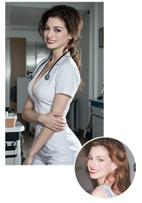 Upload a photo of a person and get a nurse-style picture.
<br>If you want to get a fuller breast effect, please try to increase the Weight (0~1), the default is 0.5
