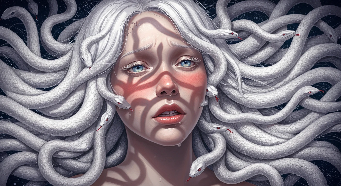 ahegao snake hair medusa