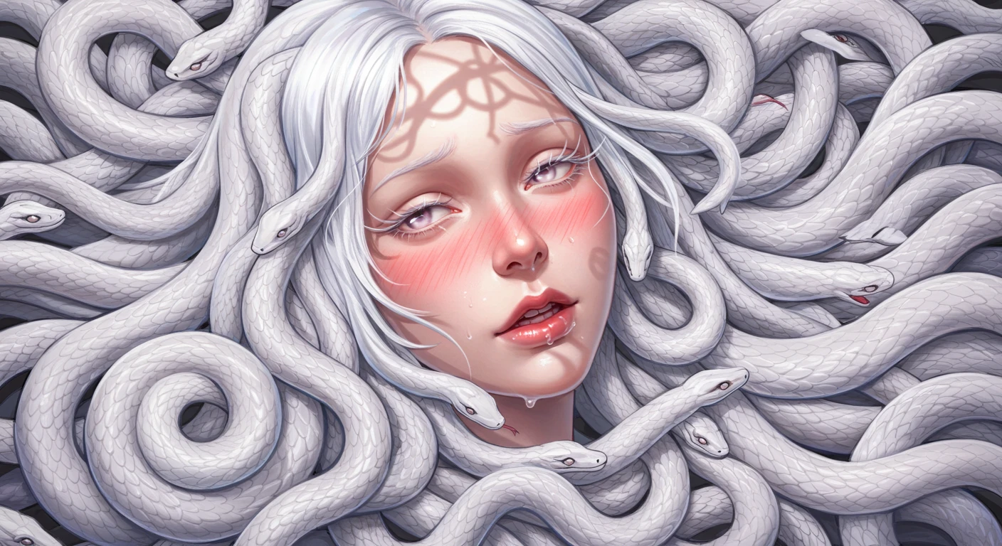 ahegao snake hair medusa