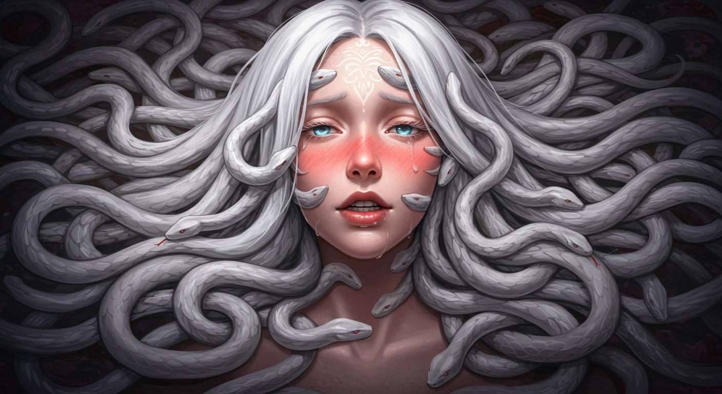 ahegao snake hair medusa