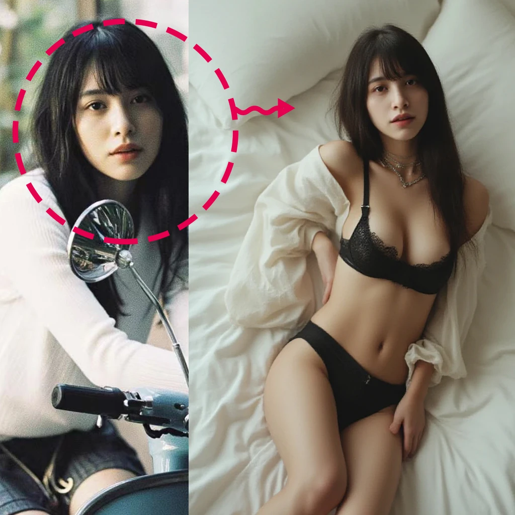 【AI Video】The girl gets on your bed and shakes his body