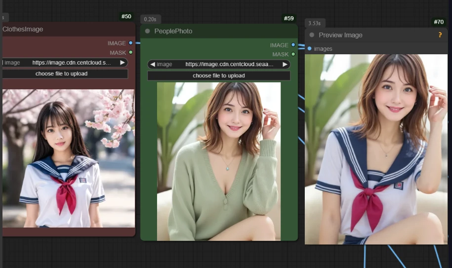 *1. when choosing a clothe image., its not necessary to exact only clothe., its okay to people shown in clothe image  .<br><br>*2. you can prompt the target clothe example- (whole clothe -> clothes or dress), red shirt/blouse , skirt ,frock, denim, dress etc....  if not detect object try adding more details like flower frock , logo shirt<br><br>*3. tricky part is ( you can also undress) set n#de/na#ed image as clothes image , Ai will do the rest of the things  😉<br>DONT FORGOT TO RATE 5*