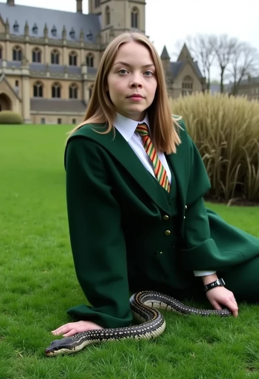 Pansy Parkinson with a snake 1