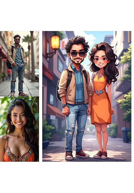  Faça upload de fotos de personagens em ordem:


<br>1. Carregar fotos masculinas ;


<br>2.  Carregar fotos femininas ;


<br>3. Clique em Criar .