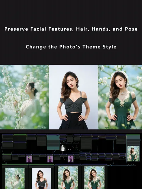 Preserve Facial Features, Hair, Hands, and Pose | Change the Photo's Theme Style