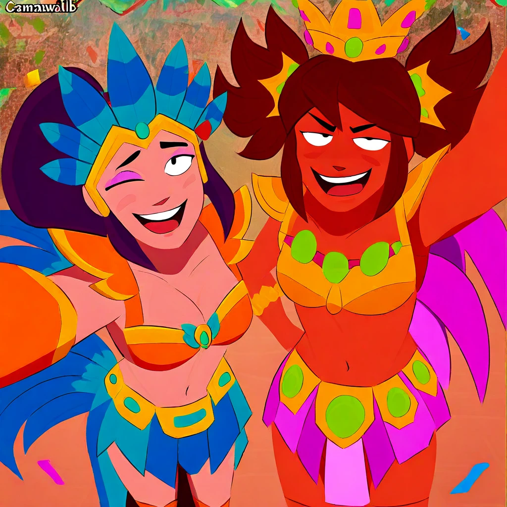 Carnaval Mandy & Fire Bearer Piper (Brawl Stars) - Illustrious V1