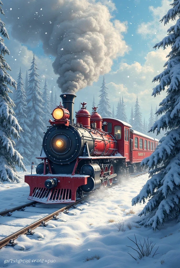 train under the snow