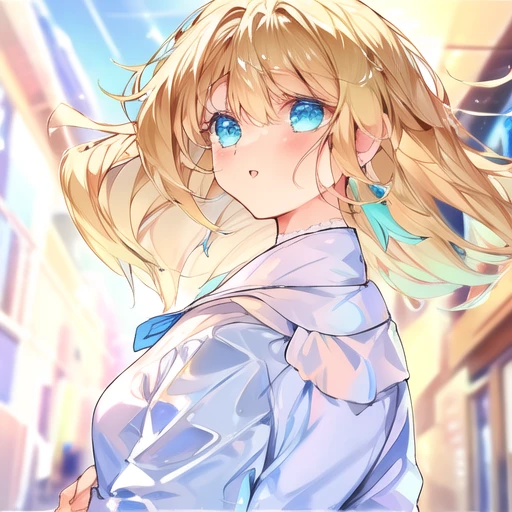 clear eyes,highlightblondehairgirl v1