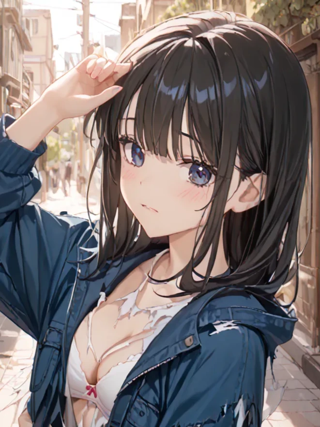 찢어진 옷(애니메이션 소녀)