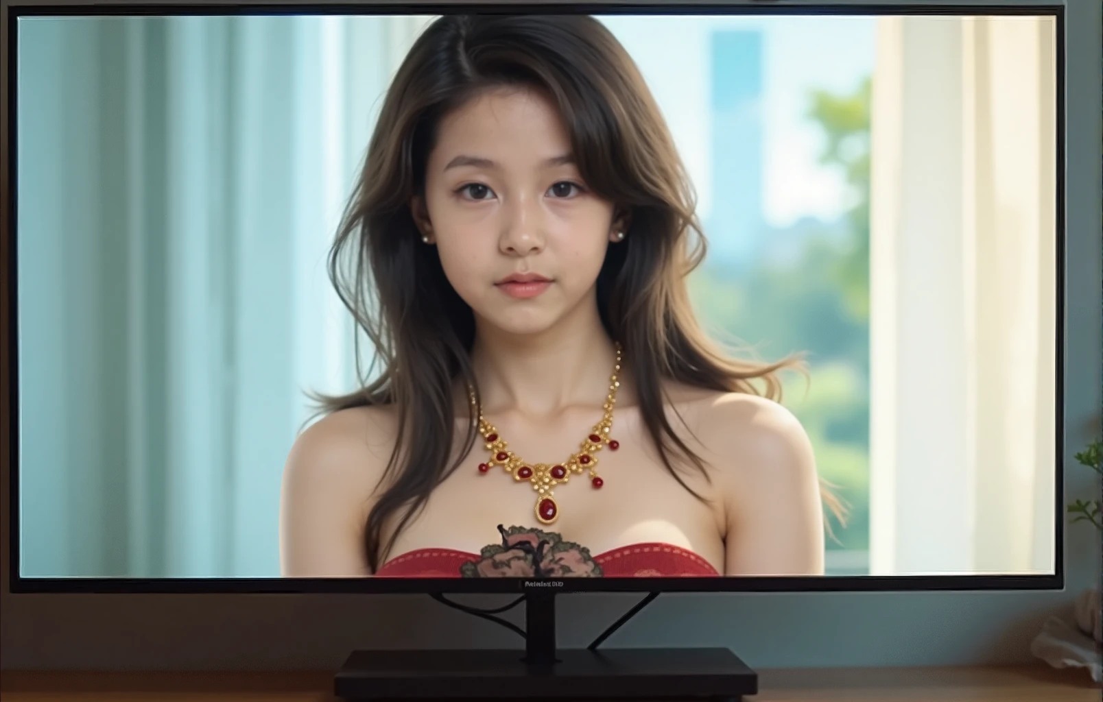 Upload an image of a girl，Generate a video of a girl on TV with one click，The costume is also the same。





<br>Seriously，Who doesn't want to be on TV yet？