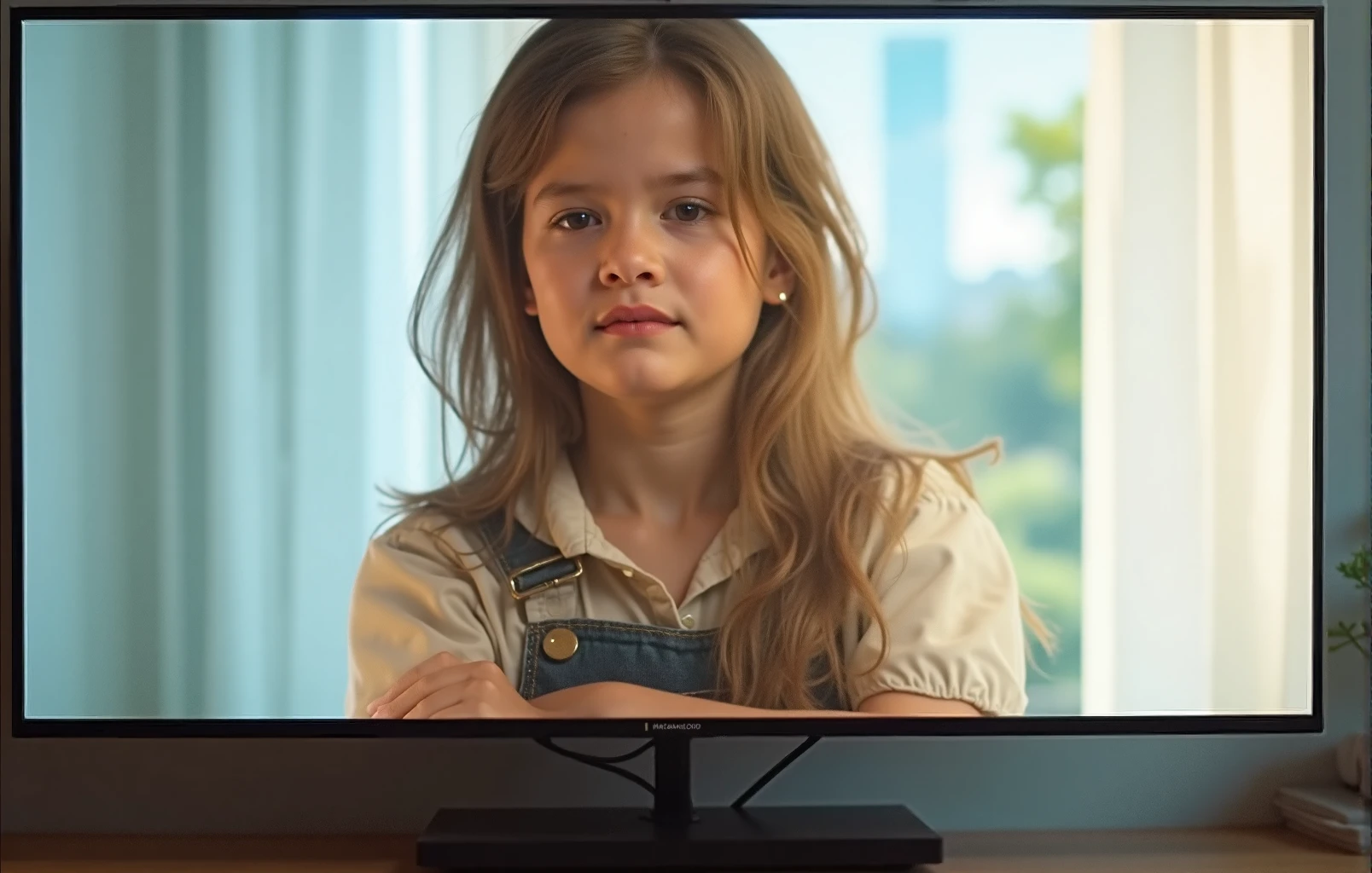 Upload an image of a girl，Generate a video of a girl on TV with one click，The costume is also the same。





<br>Seriously，Who doesn't want to be on TV yet？