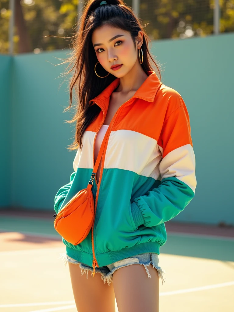 🔥 young woman standing outdoors in a casual and stylish pose 1