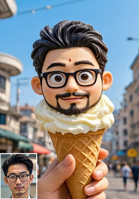 Upload your portrait and click Create