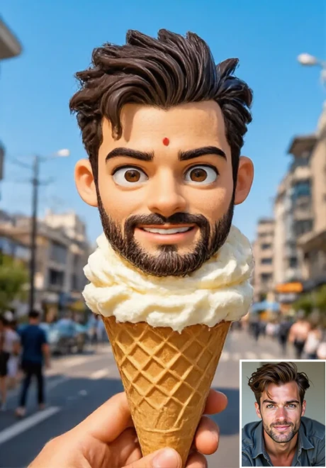 Upload your portrait and click Create